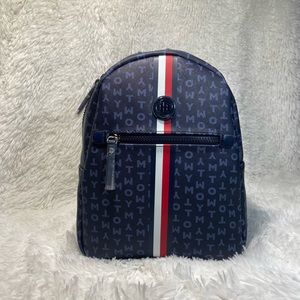 Tommy Hilfiger Dark Blue Leather Backpack